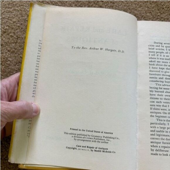 Care And Repair Of Antiques Thomas H. Ormsbee Hardback 1949 - Picture 9 of 9